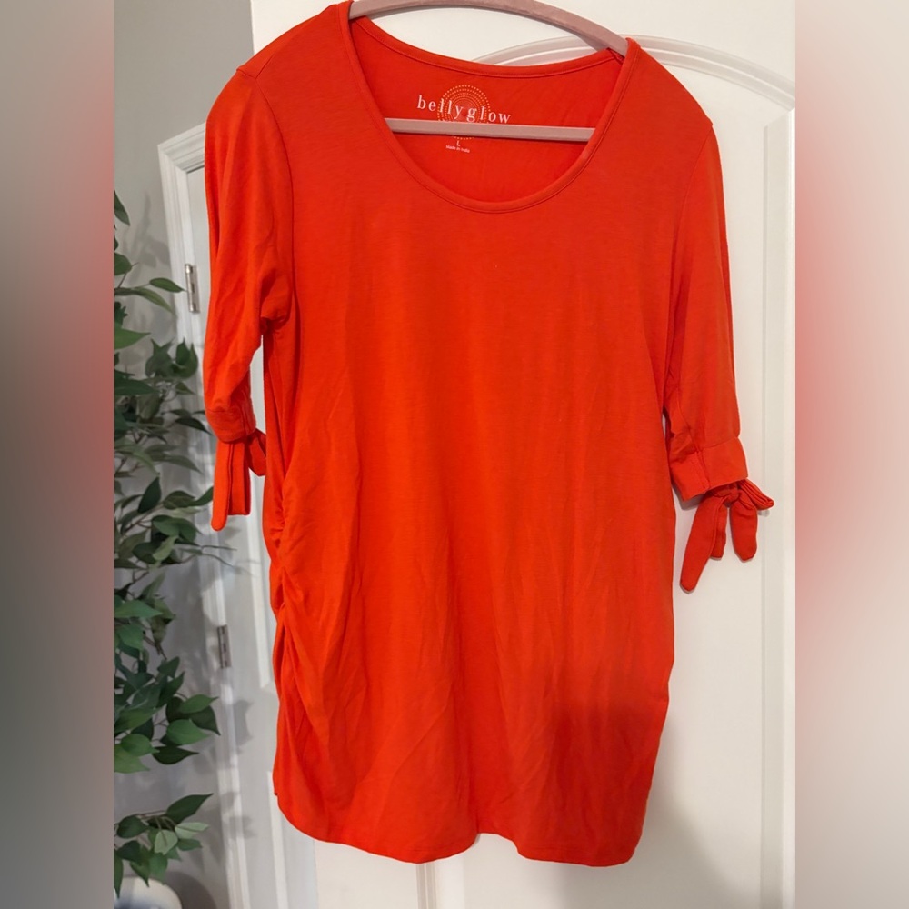 Orange Women's maternity Top by belly glow